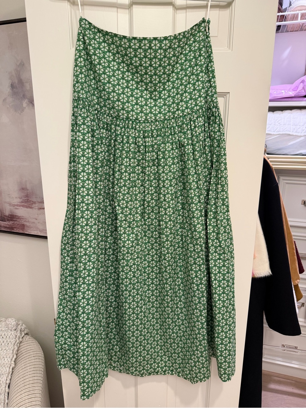 ANTONIO MELANI x Style by simkins SET  Green Geometric Maxi Skirt AND TOP